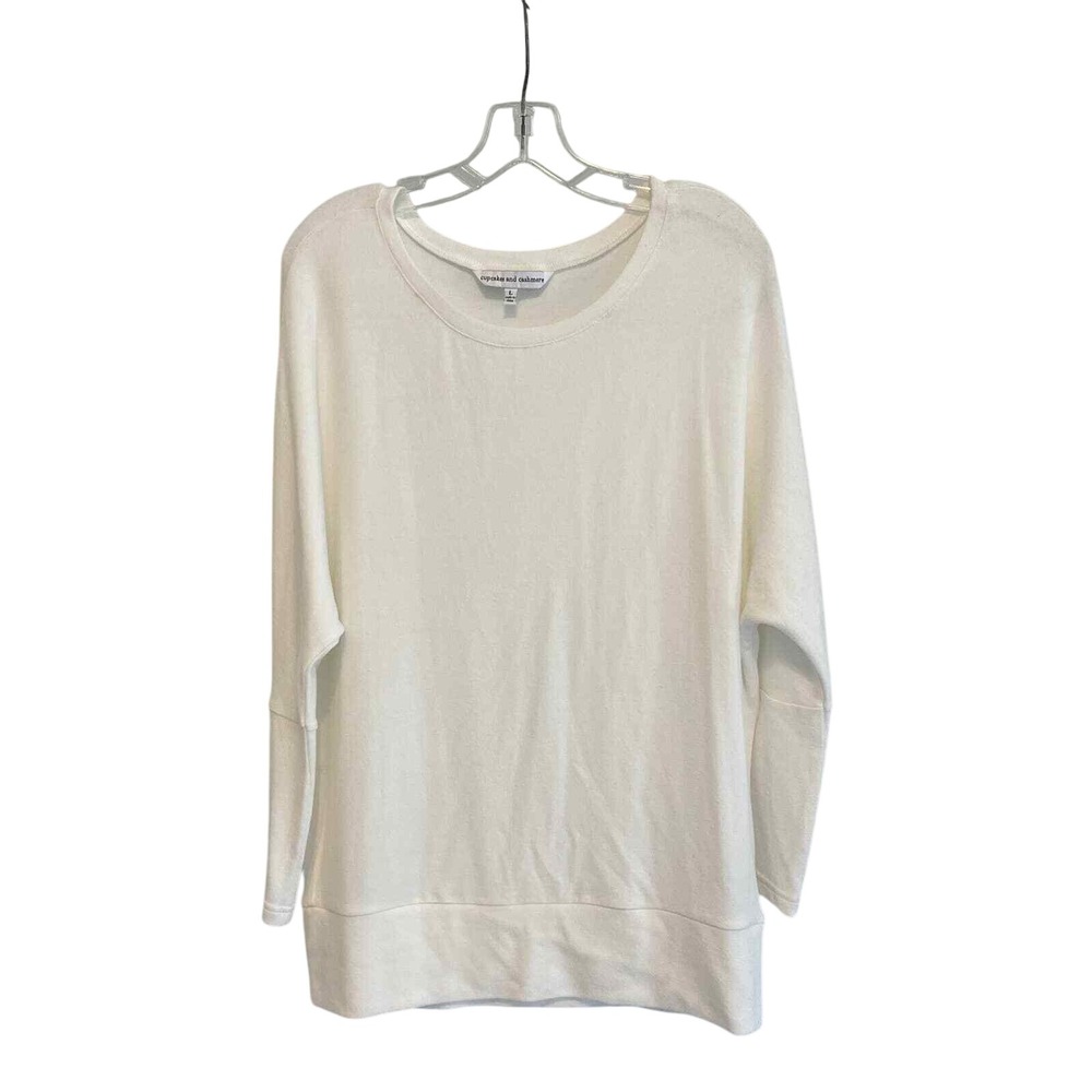 Cupcakes and Cashmere‎ Cream White Dolman Sleeve Pullover Top Large CG45308